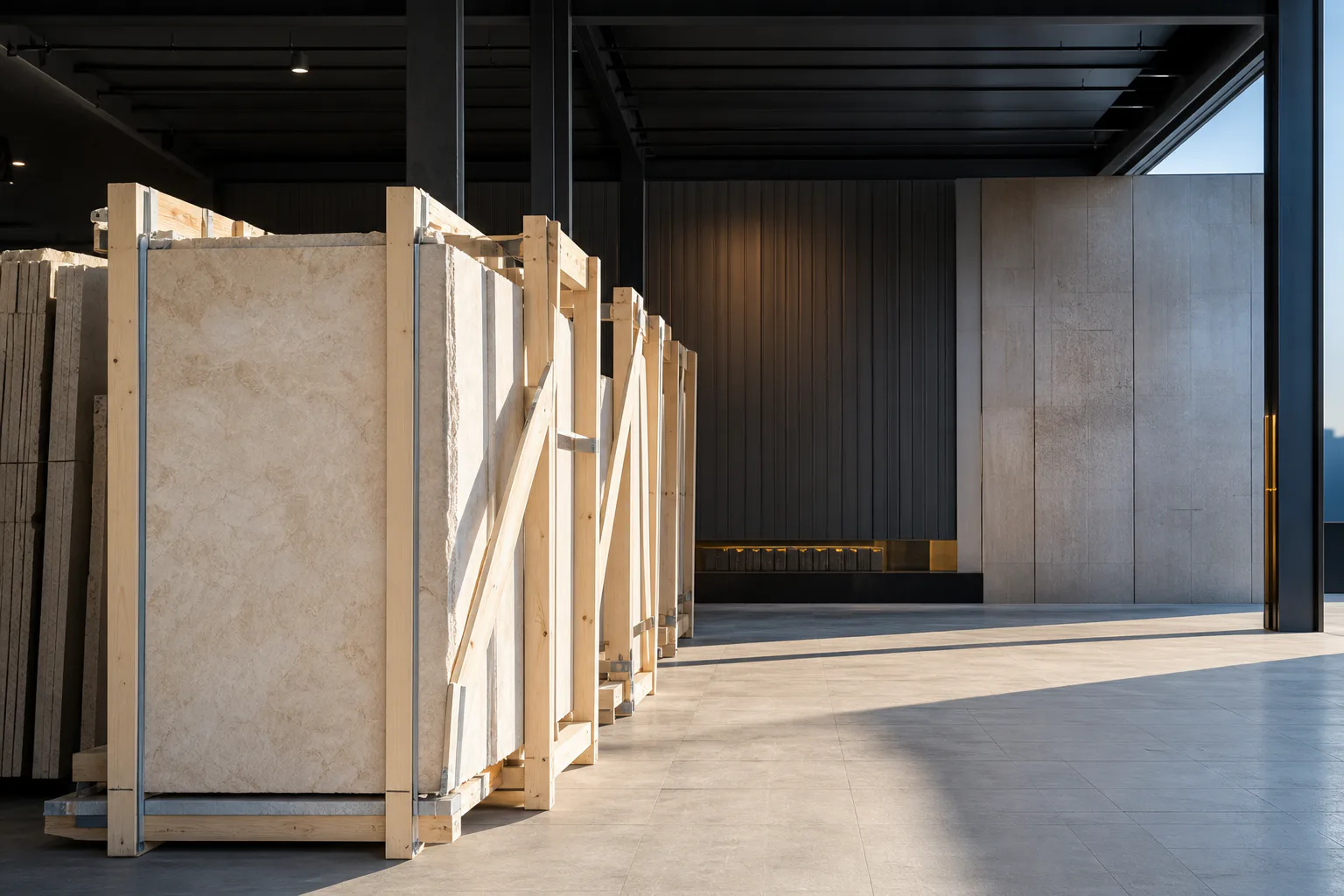 Conceptual export preparation for natural stone